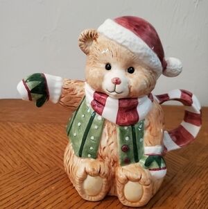 Vintage 1994 Brite Star MFG Co. USA Teddy Bear Christmas Teapot